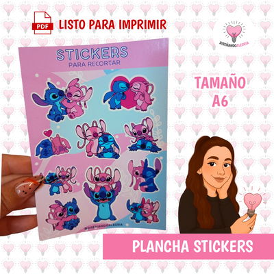 PLANCHA STICKERS A6 PDF STITCH Y ANGEL