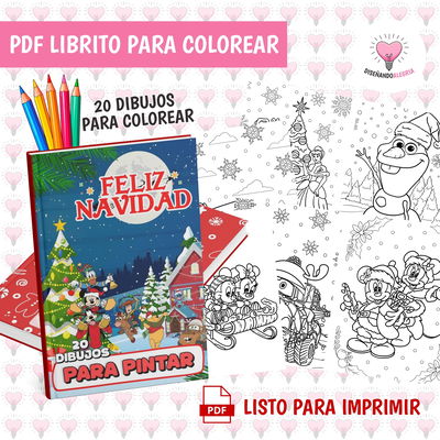 PDF LIBRO PARA COLOREAR PERSONAJES NAVIDAD