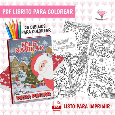 PDF LIBRO PARA COLOREAR PAPA NOEL