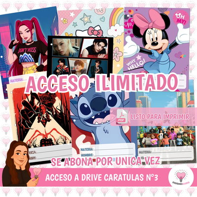 ACCESO CARATULAS N°3 +600 DISEÑOS EN DRIVE