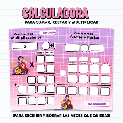 Calculadora para Sumar Restar y Multiplicar