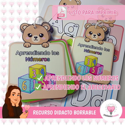 FLASHCARDS APRENDIENDO LOS NUMEROS Y EL ABECEDARIO 
