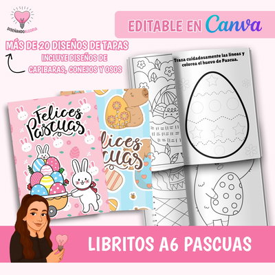 Libritos para colorear A6 Pascuas