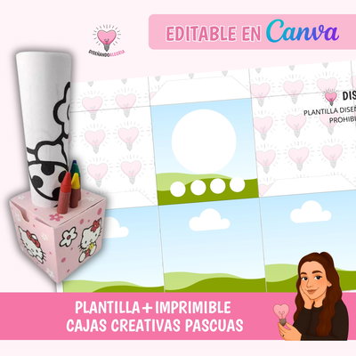 Plantilla Caja Cubo Creativa