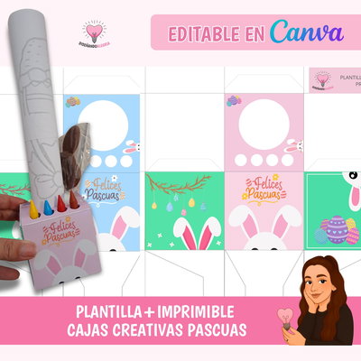 Caja Creativa Pascuas + Plantilla