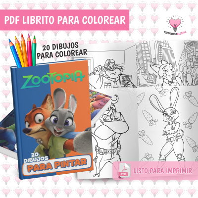 PDF LIBRO PARA COLOREAR ZOOTOPIA