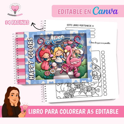  LIBRO PARA COLOREAR ALICIA HAPPY COLORS