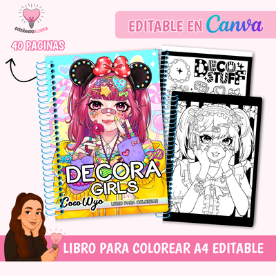  LIBRO PARA COLOREAR DECORA GIRLS