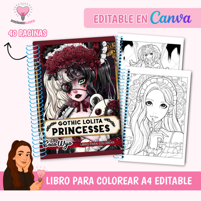  LIBRO PARA COLOREAR GOTHIC LOLITA