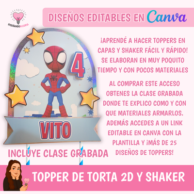 ACCESO DISEÑOS TOPPERS 2D Y SHAKER (INCLUYE CLASE GRABADA)