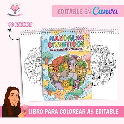  LIBRO PARA COLOREAR MANDALAS DIVERTIDOS