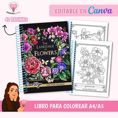  LIBRO PARA COLOREAR THE LANGUAGE OF FLOWERS