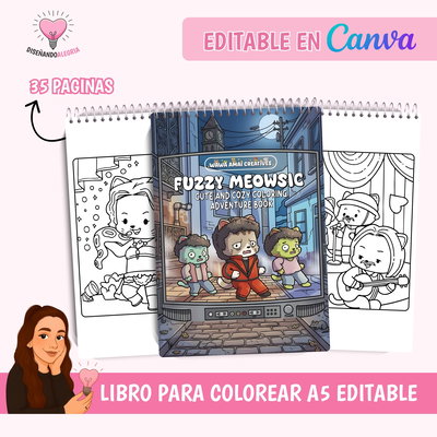  LIBRO PARA COLOREAR FUZZY MEOWSIC