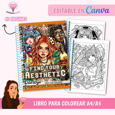  LIBRO PARA COLOREAR FIND YOUR AESTETHIC