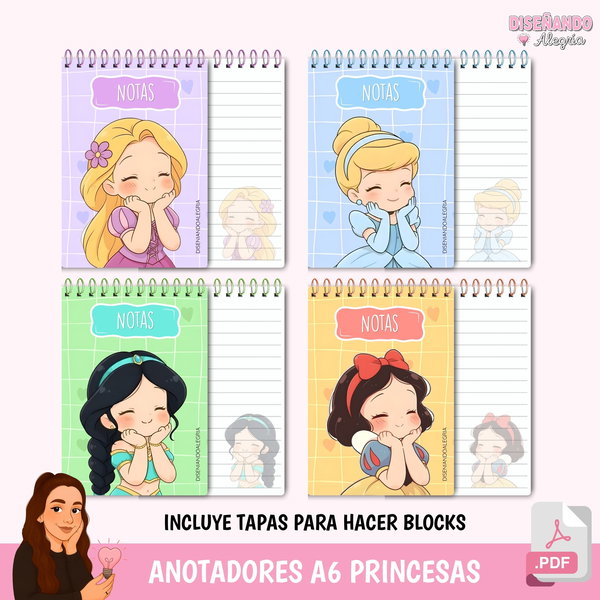 ANOTADORES A6 PRINCESAS