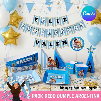 PACK DECO CUMPLE ARGENTINA 