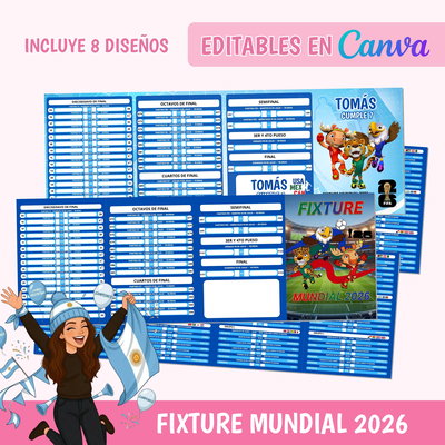 FIXTURE MUNDIAL 2026 EDITABLE