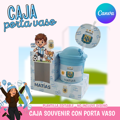 PLANTILLA CAJA CON PORTA VASO
