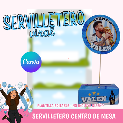 PLANTILLA SERVILLETERO CENTRO DE MESA