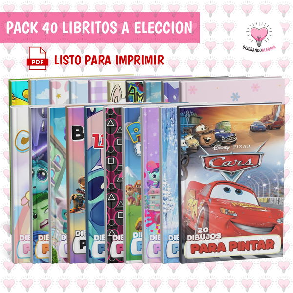 PACK X 40 PDF LIBRO PARA COLOREAR