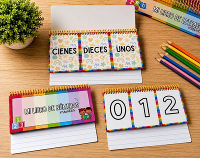 LIBRO DE NÚMEROS MOVILES + PIZARRA