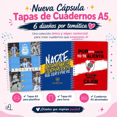 TAPAS CUADERNOS A5 FUTBOL