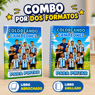 COMBO LIBRITO COLOREANDO A LOS CAMPEONES