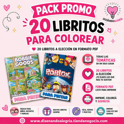 PACK X 20 PDF LIBRO PARA COLOREAR