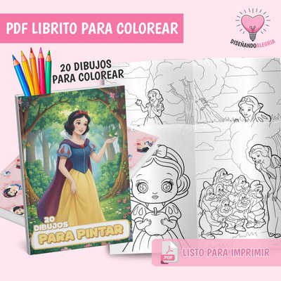 PDF LIBRO PARA COLOREAR BLANCANIEVES