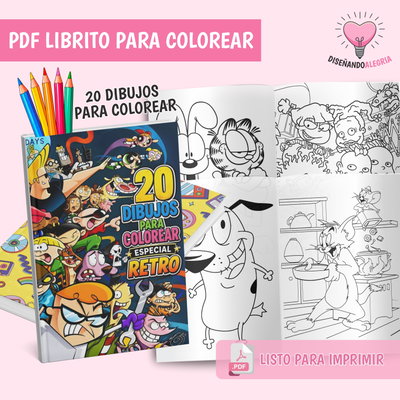 PDF LIBRO PARA COLOREAR ESPECIAL RETRO