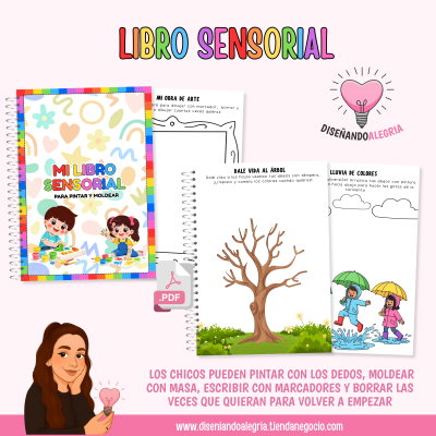 LIBRO SENSORIAL PARA PINTAR Y MOLDEAR