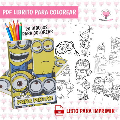 PDF LIBRO PARA COLOREAR MINIONS