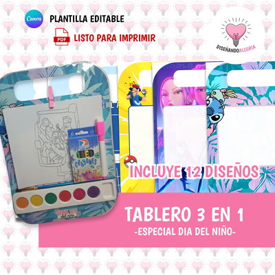 TABLERO 3 EN 1 BANDEJA DIA DEL NIÑO