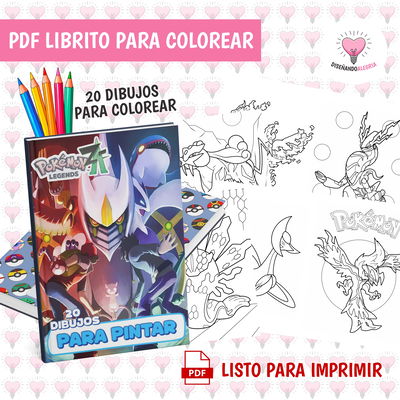 PDF LIBRO PARA COLOREAR POKEMON LEGENDARY
