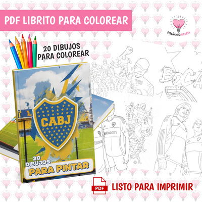 PDF LIBRO PARA COLOREAR BOCA JUNIORS