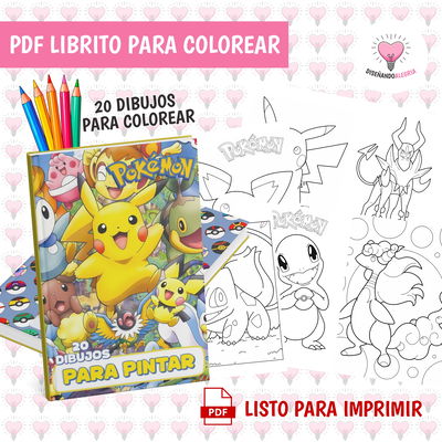 PDF LIBRO PARA COLOREAR POKEMON