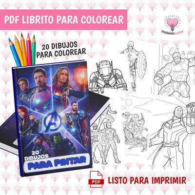 PDF LIBRO PARA COLOREAR AVENGERS