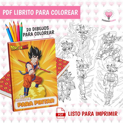 PDF LIBRO PARA COLOREAR GOKU