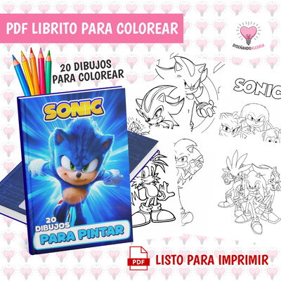 PDF LIBRO PARA COLOREAR SONIC
