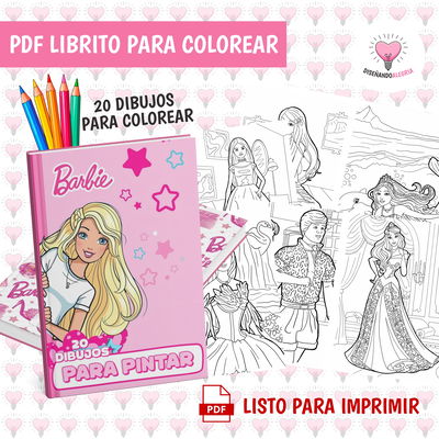 PDF LIBRO PARA COLOREAR BARBIE