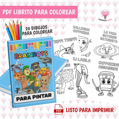 PDF LIBRO PARA COLOREAR BRAINROTS
