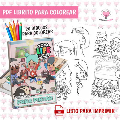 PDF LIBRO PARA COLOREAR TOCA WORLD
