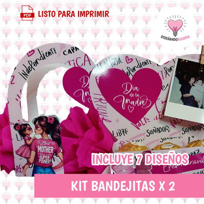 KIT BANDEJITAS DIA DE LA MADRE