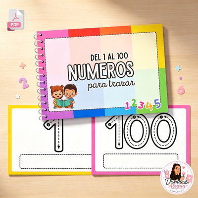 NÚMEROS DEL 1 AL 100 PARA TRAZAR