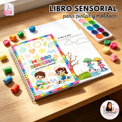 LIBRO SENSORIAL PARA PINTAR Y MOLDEAR