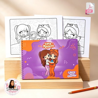  LIBRO PARA COLOREAR LYNA Y MANDARINA