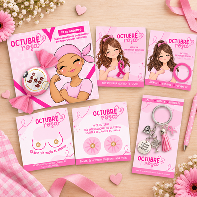 KIT TARJETAS OCTUBRE ROSA 