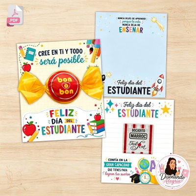 CHOCOTARJETA DIA DEL ESTUDIANTE 
