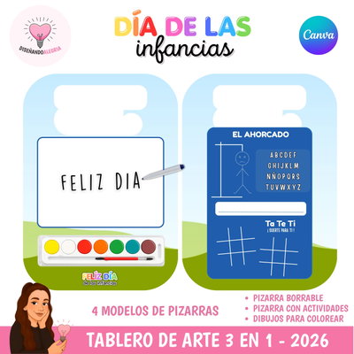 PLANTILLA TABLERO 3 EN 1  DIA DEL NIÑO -2026-