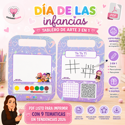 TABLERO 3 EN 1  DIA DEL NIÑO -2026-